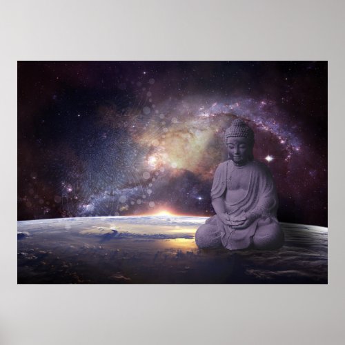 Buddha Galaxy Poster