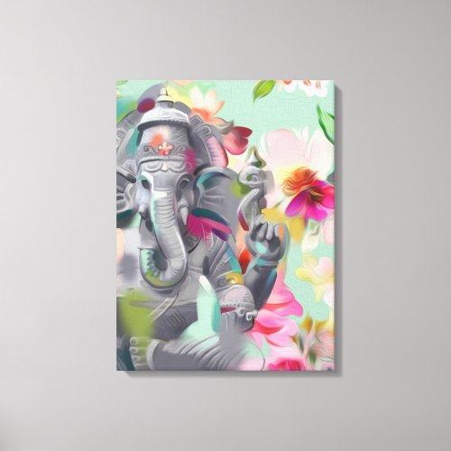 Buddha Ganesha Art print on Canvas