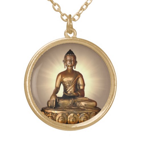 Buddha  gold plated necklace