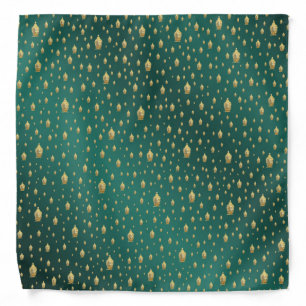 buddha, golden + buddha, asian pattern, shiny, bandana