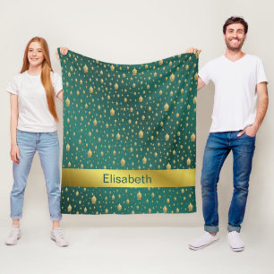 buddha, golden + buddha, asian pattern, shiny, fleece blanket