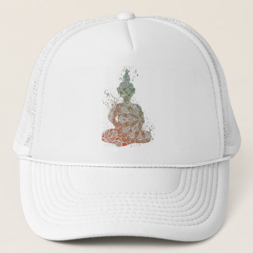 Buddha Green Mandala  Trucker Hat