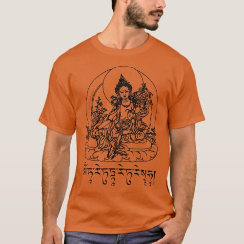 Buddha Green Tara Mantra Tibetan Buddhism Vajrayan T_Shirt