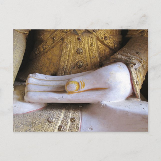 Buddha Hand Holding a Small Buddha Postcard (Front)