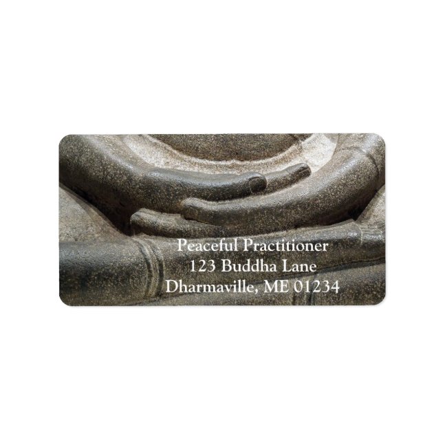 Buddha Hand Mudra Meditation Posture Label (Front)