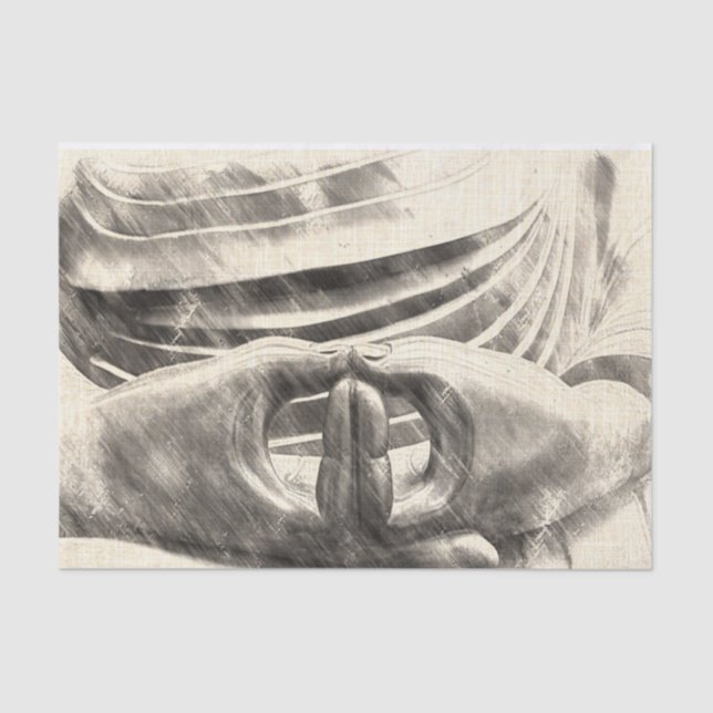 Buddha Hands Dhyana Mudra Tissue Paper (Front)