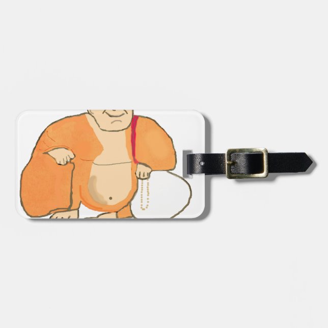 Buddha Happiness Joy Peace Luggage Tag (Front Horizontal)