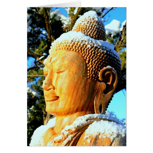Buddha head in snow cards (Front)