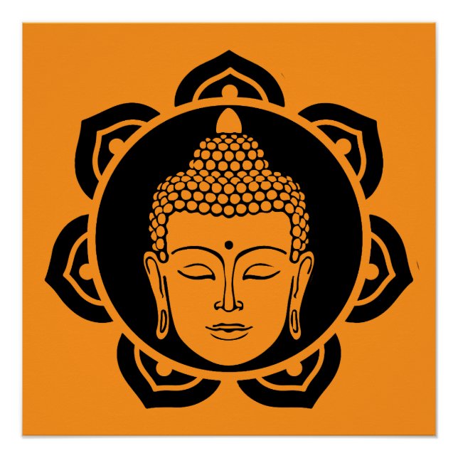 Buddha Head Meditation Poster (Front)