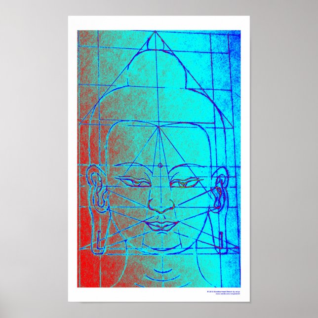 Buddha Head Sketch Poster (Front)