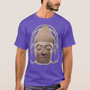 Buddha Headphones Buddhist Monk DJ Gift Premium T-Shirt