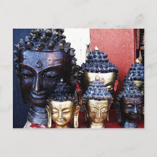 Buddha Heads Postcard