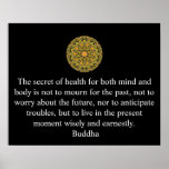 Buddha Health  Inspirational Quote Poster at Zazzle