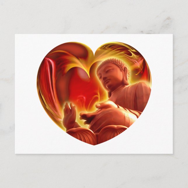 BUDDHA Heart Postcard (Front)