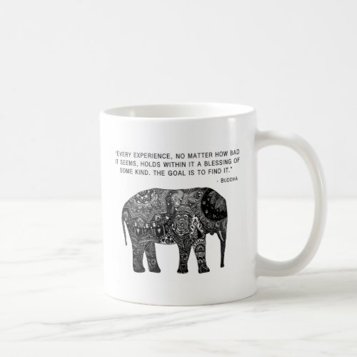 Buddha Henna Wisdom Elephant Coffee Mug