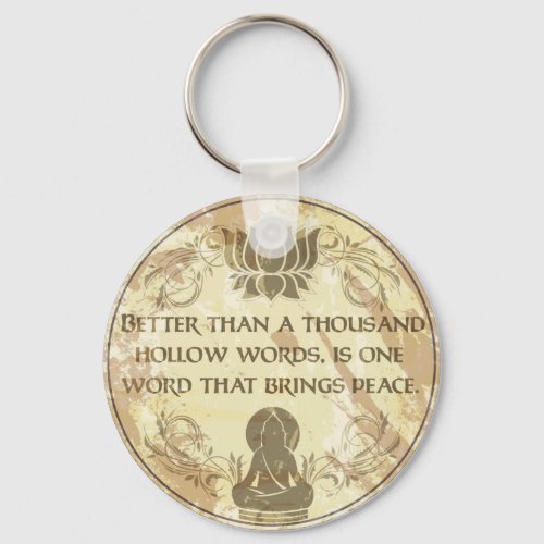 Buddha Hollow Words Keychain