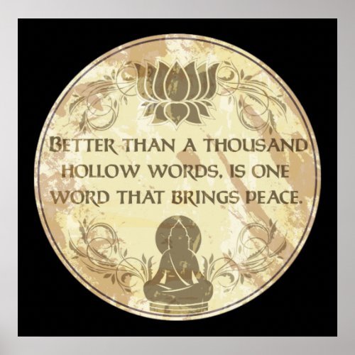 Buddha Hollow Words Poster