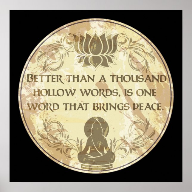 Buddha Hollow Words Poster (Front)
