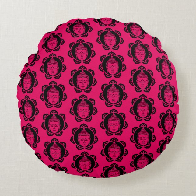 Buddha Home And Living Round Pillow (Front)