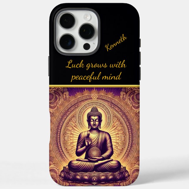 Buddha in a peaceful lotus garden Case-Mate iPhone case (Back)