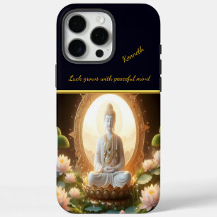 Buddha in a peaceful lotus garden iPhone 16 pro max case