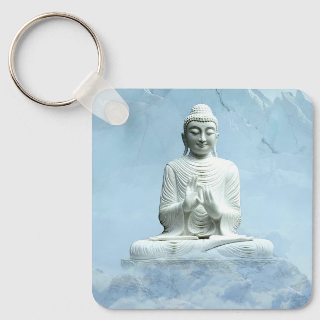 Buddha in Clouds Keychain (Front)