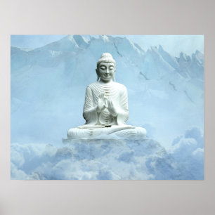Buddha in Clouds Poster