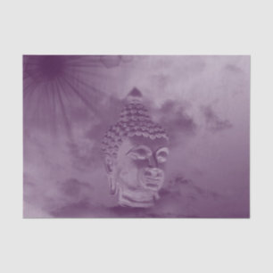 buddha in colored clouds with artificial sun tissue paper