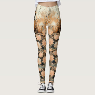 BUDDHA IN FIELD OF LOTUS LEGGINGS