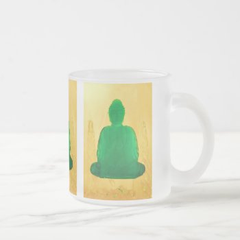 Buddha In Gold Frosted Mug by DragonL8dy at Zazzle