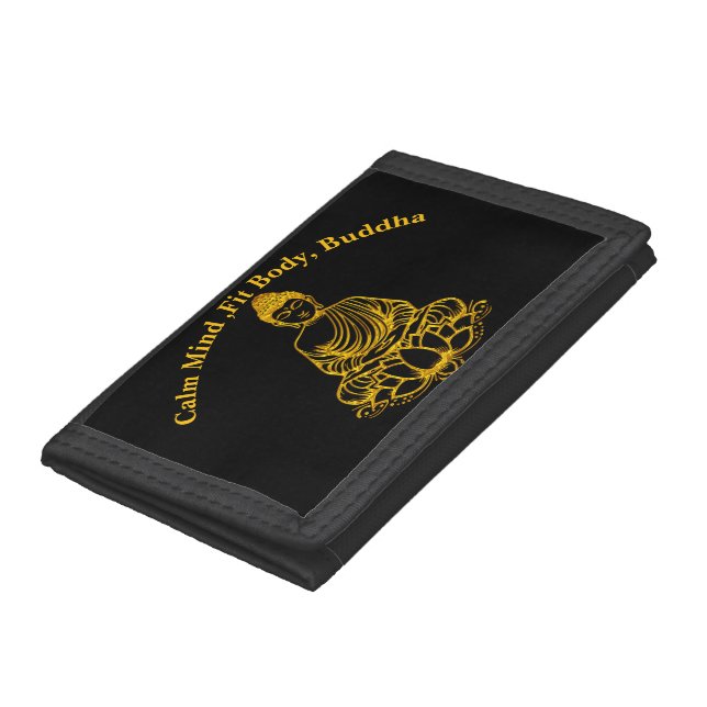 Buddha in Lotus Pose Trifold Wallet (Bottom)