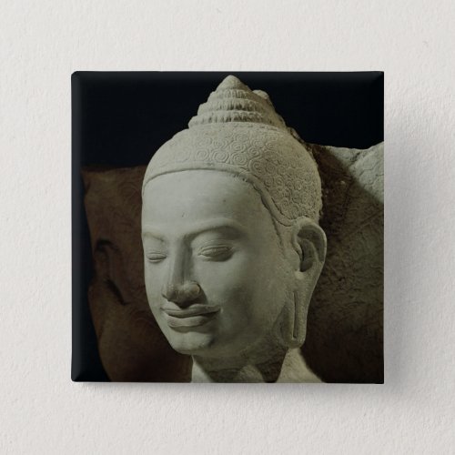 Buddha in Meditation on the Naga King Pinback Button