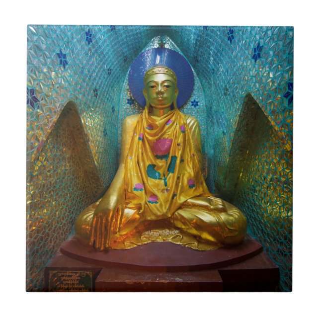 Buddha In Ornate Alcove Ceramic Tile (Front)