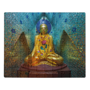 Buddha In Ornate Alcove Jigsaw Puzzle