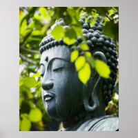 Buddha in Senso-ji Temple Garden Poster