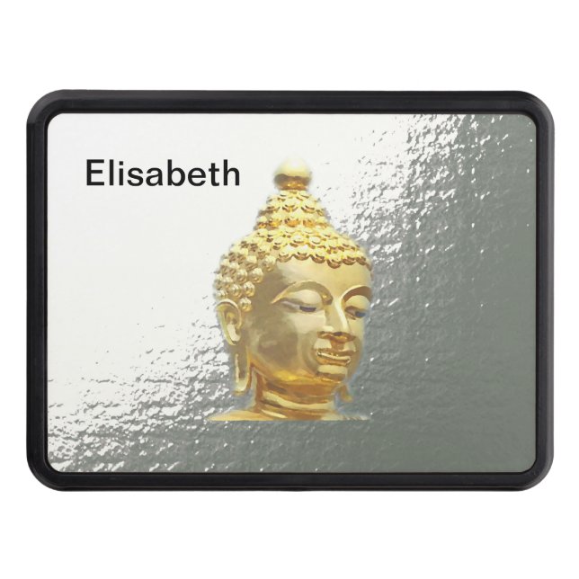 buddha in silver tow hitch cover (Front)