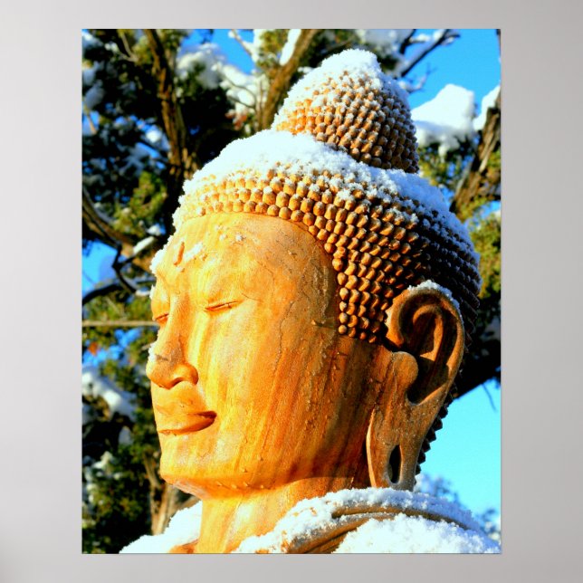 buddha in snow poster (Front)