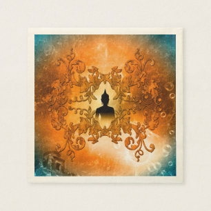 Buddha in the sunset napkins