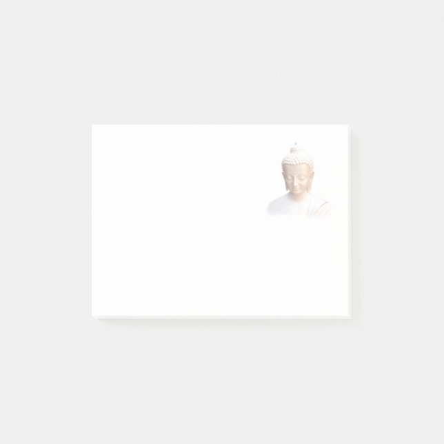 Buddha In White | Serene Meditative And Calm Post-it Notes (Front)