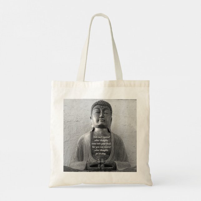 Buddha inspiration, meditation, tote bag (Back)