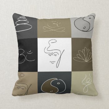 Buddha Inspiration Modern Design Pillow by Avanda at Zazzle