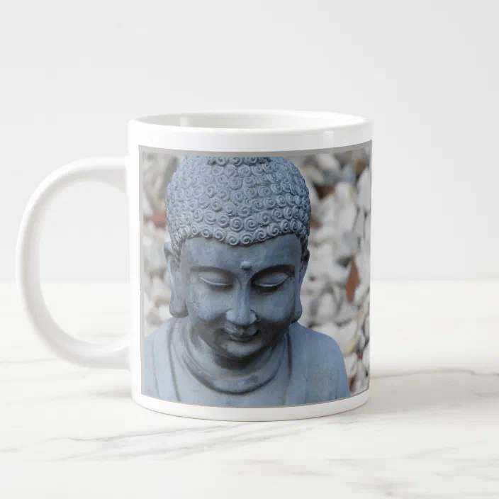 WHAT YOU THINK YOU BECOME BUDDHA Mug JUMBO XL Porcelain Soup Coffee MIND
