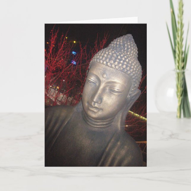buddha letterpress thank you card (Front)