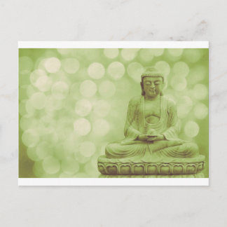 buddha light (light green) postcard