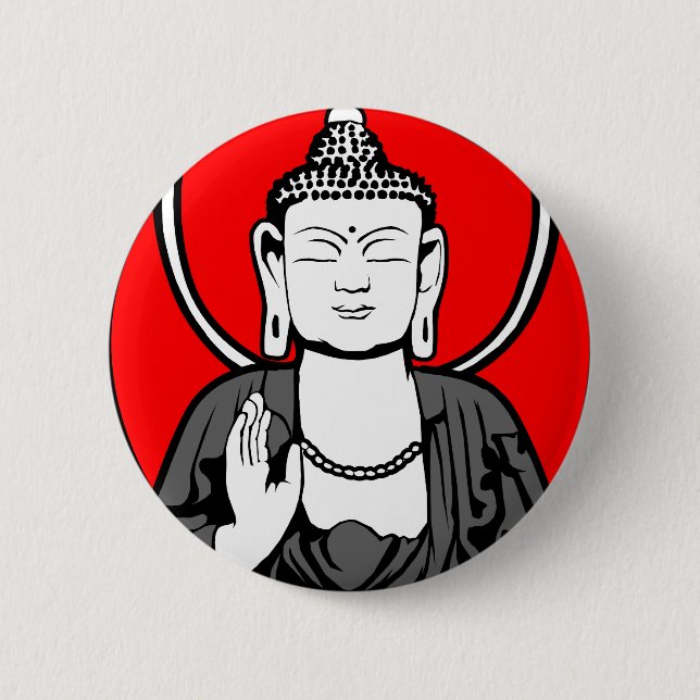 Buddha Logo Pinback Button (Front)