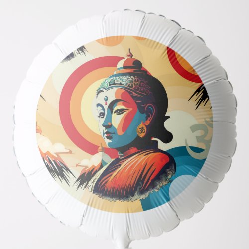 Buddha Lord Retro Pop Art Portrait Balloon