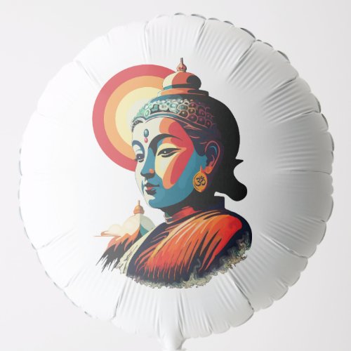 Buddha Lord Retro Pop Art Portrait Balloon