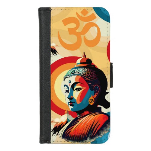 Buddha Lord Retro Pop Art Portrait iPhone 87 Wallet Case