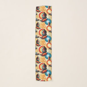 Buddha Lord Retro Pop Art Portrait Scarf
