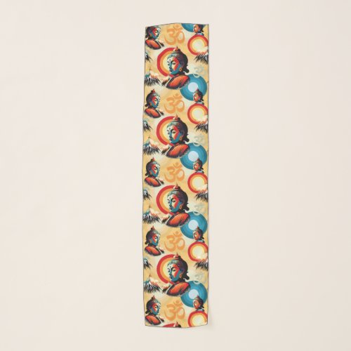 Buddha Lord Retro Pop Art Portrait Scarf